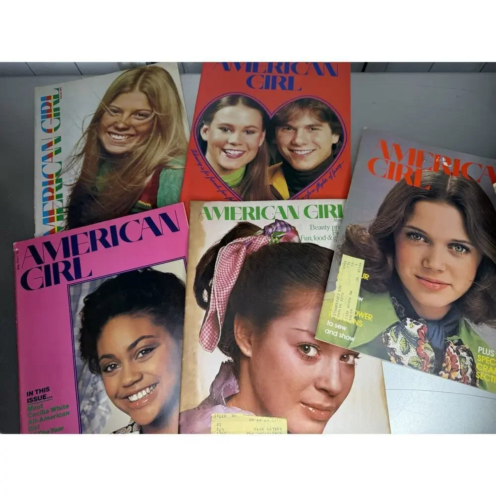 Lot of 5 Vintage American Girl Magazines 70s 1970s Issues Fashion Retro Ephemera